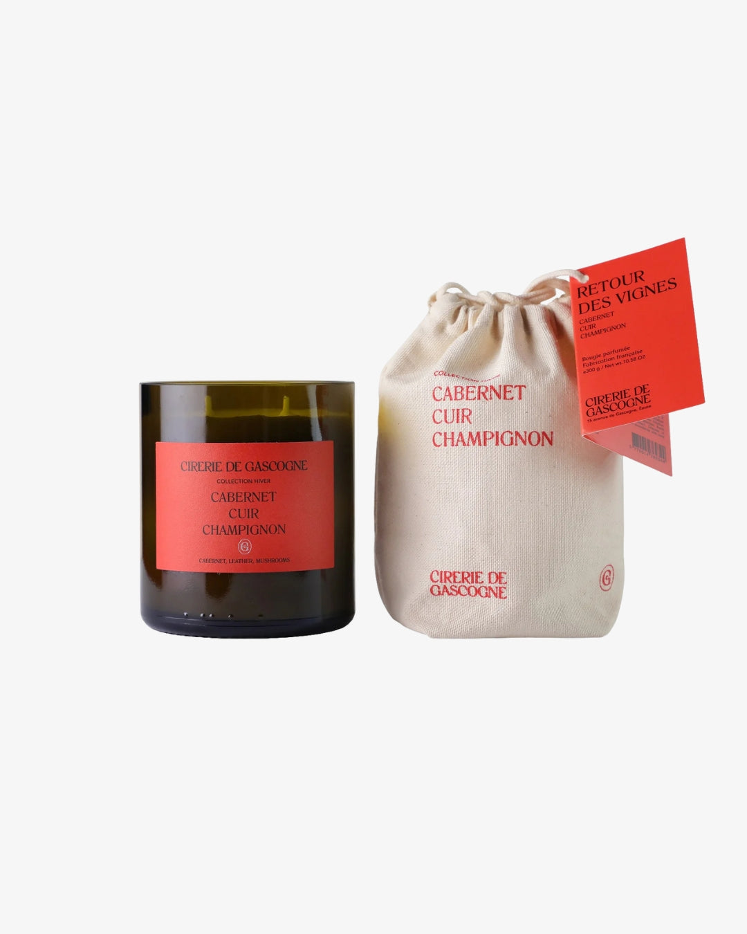 Duża świeca zapachowa - Cabernet, Skóra, Grzyby - Amabase