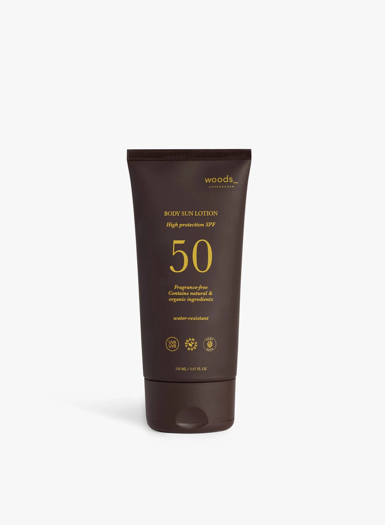Body Sun Lotion spa 50 150ml wodoodporny, wegański krem ochronny do ciała z filtrem SPF 50 - Amabase