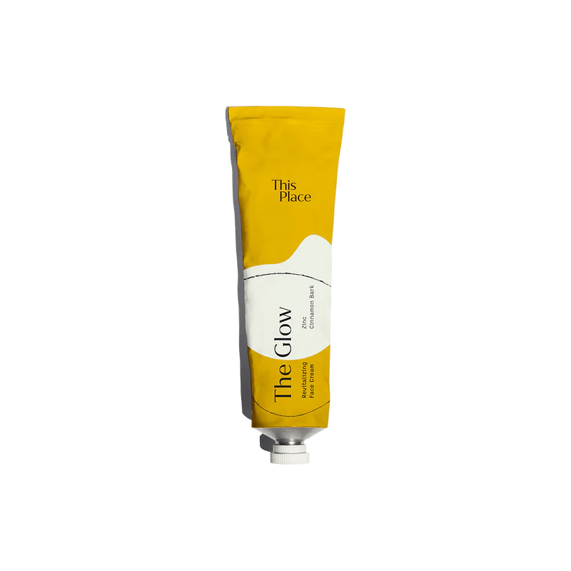 The Glow 60ml - Rewitalizujący krem do twarzy z CBD, cynkiem, korą cynamonu, kwasem hialuronowym i ekstraktem z liści oliwnych - Amabase