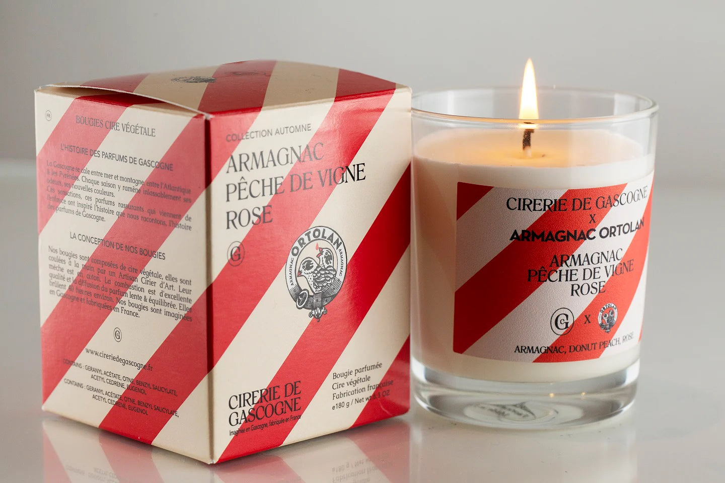 Edycja limitowana świeca zapachowa - Armagnac, Brzoskwinia, Róża - Amabase