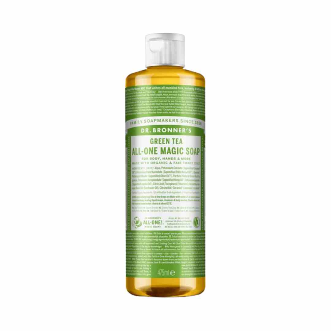 All One Magic Soap - Mydło w płynie kastylijskie 18w1 Zielona herbata 475ml - Amabase